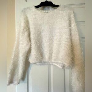 Cozy Furry White Sweater